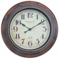 BETTER HOMES AND GARDENS 8.88" RUSTIC WOOD CLOCK   556455815
